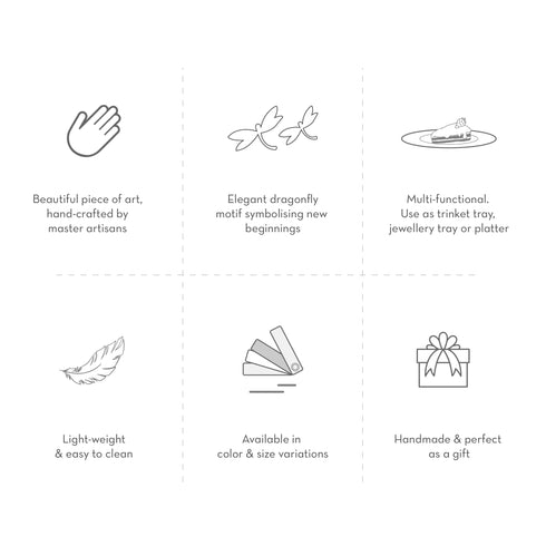 Black Limestone and Abalone Shell Platter